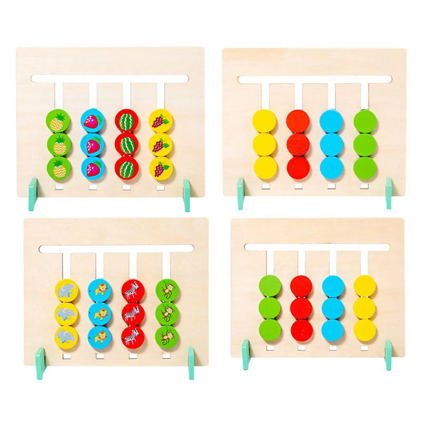 Color Matching Slide Puzzle Two Player Montessori Toys Board Games for Boys Girls Kids Age 3 4 5 6 7 Years Old Child Party Favor