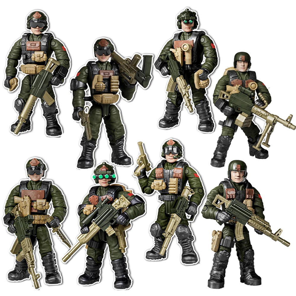 World War Army Military Soldiers Special Forces Model Assemble Building Blocks Bricks Detailed Education Model DIY Birthday Toys - 4