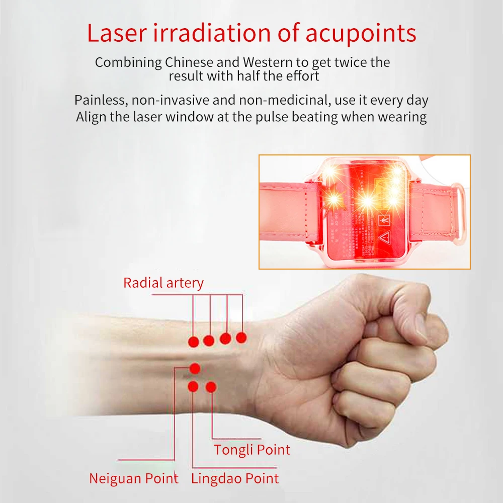 650nm Laser Therapy Watch Hypertension Physiotherapy Laser Therapy Semiconductor Treatment Instrument