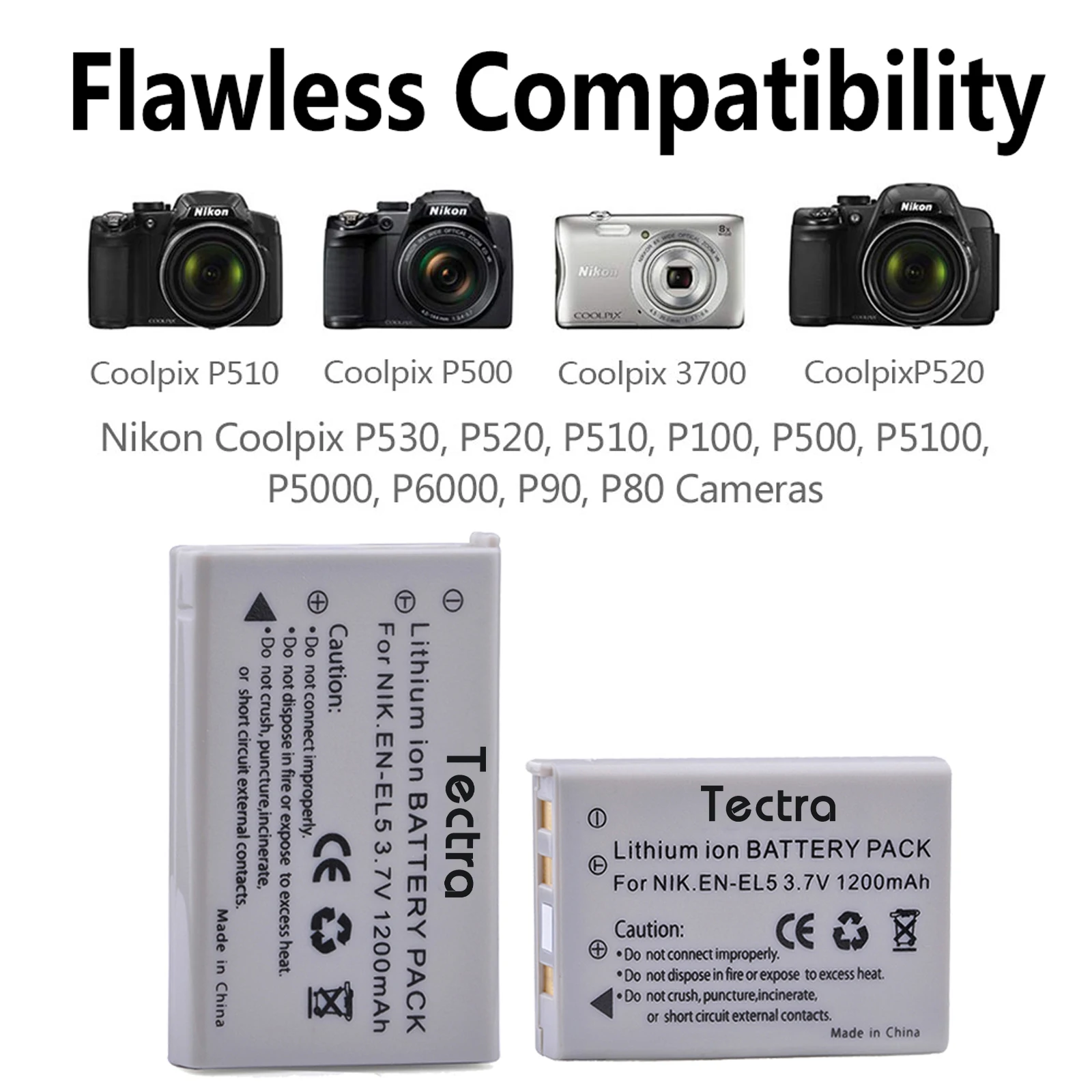 Batterie appareil photo - caméra pour Nikon Coolpix P520 - Batteries