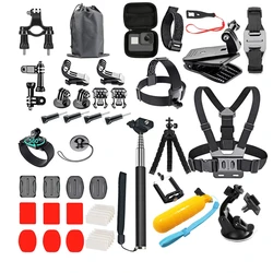 Ultimate Action Camera Accessory Kit with Case, Strap, Mount, and Selfie Stick for Set 2