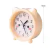 Alarm Clock Cute Cartoon Shape Silent Movement Battery Powered Portable Alarm Clock Bedroom Decoration 6