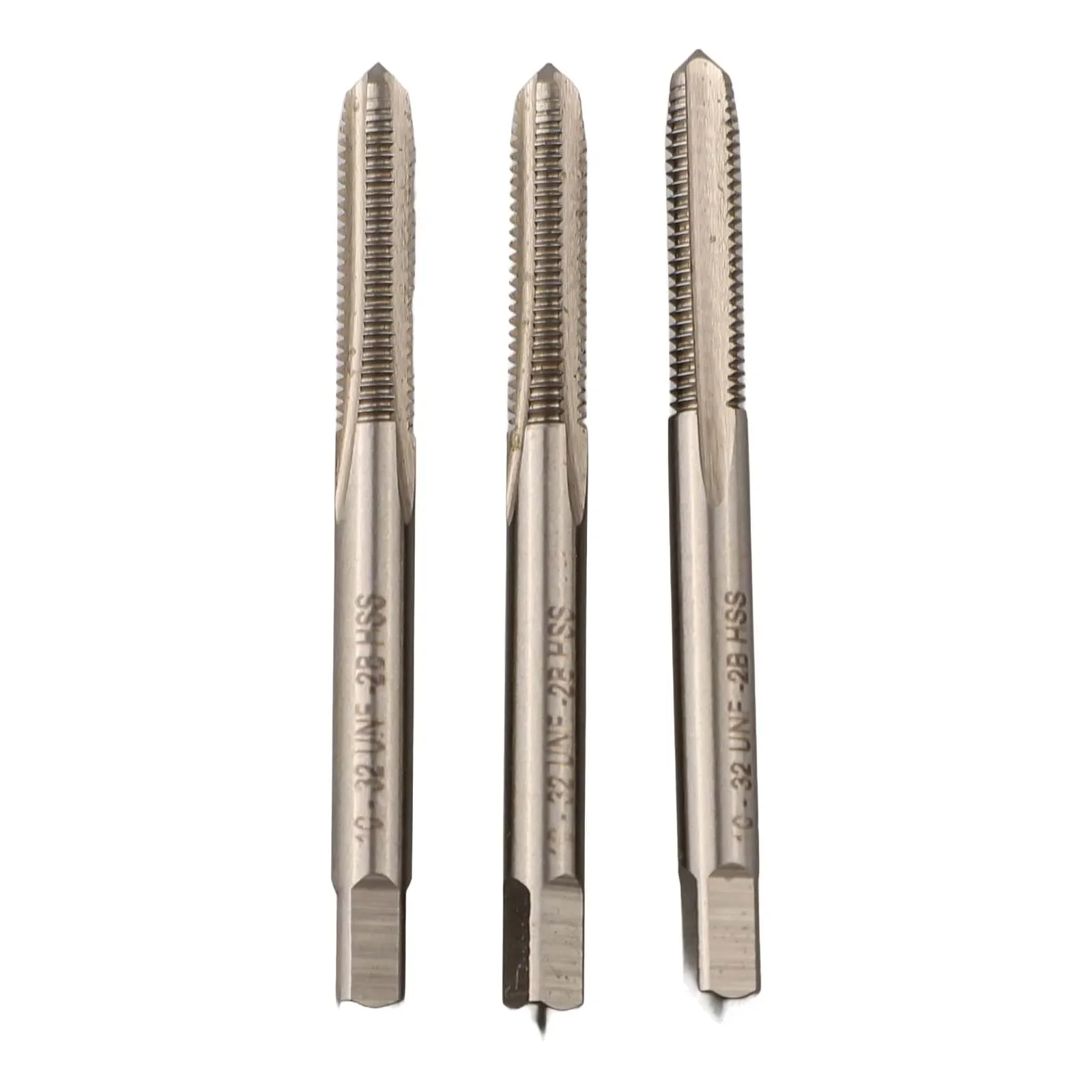 3PCS 10-32 나사탭 세트 10x32 고속강 직선 홈 나사탭핑 내부 공구