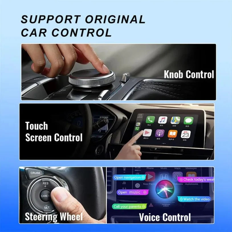 Wireless CarPlay & Android Auto AI Box – Wired to Wireless Adapter for Car Radio