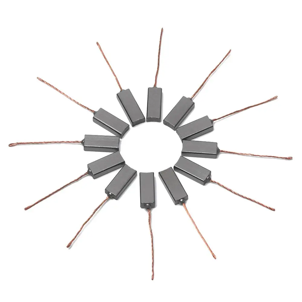New 10/20pcs Carbon Brushes Wire Leads Generator Generic Electric Motor Brush Replacement 4.5 x 6.5 x 20mm 3