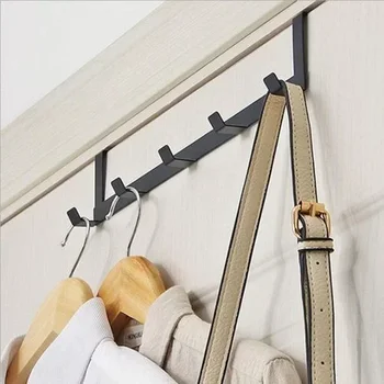 Household Convenience Storage Tools Hook Behind The Door Punch-free Wrought Iron Bag Hook Load-bearing Sundries Storage Rack 2