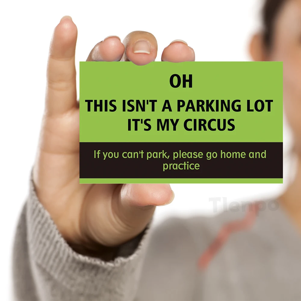 Funny Parking Cards 50pcs "This is not a car park" 3.5 x 2inch Prank Card Prank Driving Fake Ticket mini portable prank props gag cards