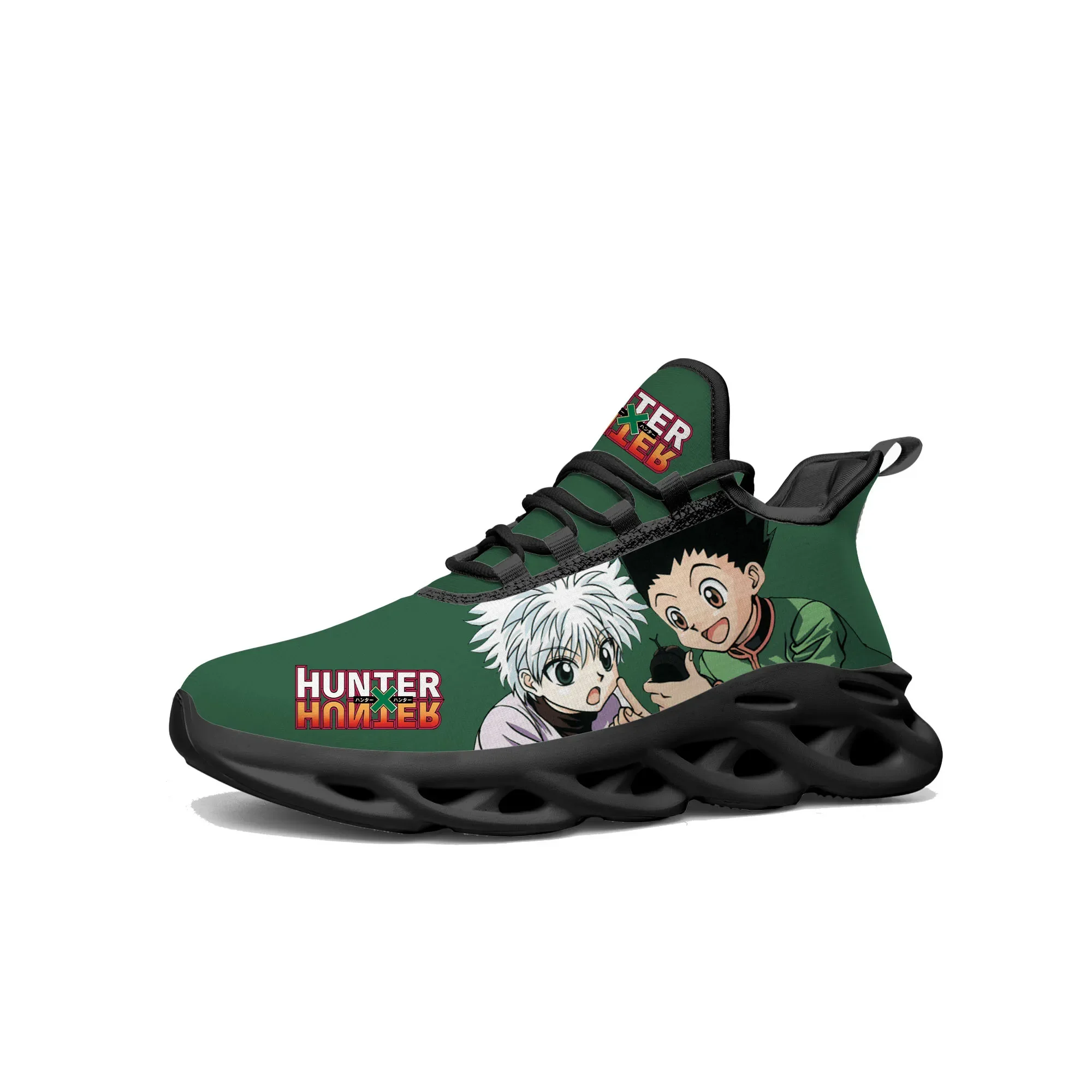 

Hunter x Hunter Flats Sneakers Mens Womens Teenager Sports Running Shoe High Quality Gon Freecss Customize Lace Up Mesh Footwear