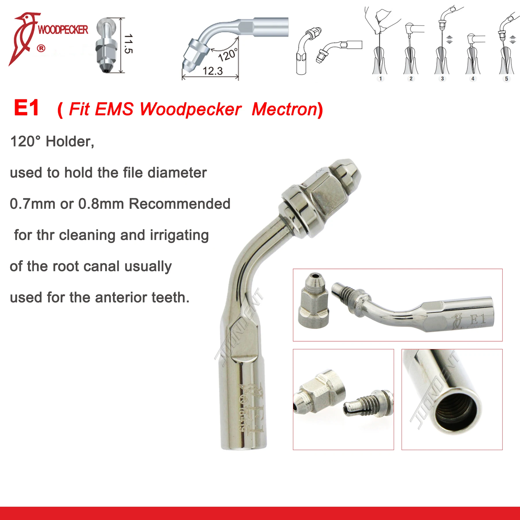 Woodpecker Dental Ultrasonic Scaler Tips E-Series Fit UDS series scaler and EMS scaler Handpiece Dental tools Dentistry Product 5