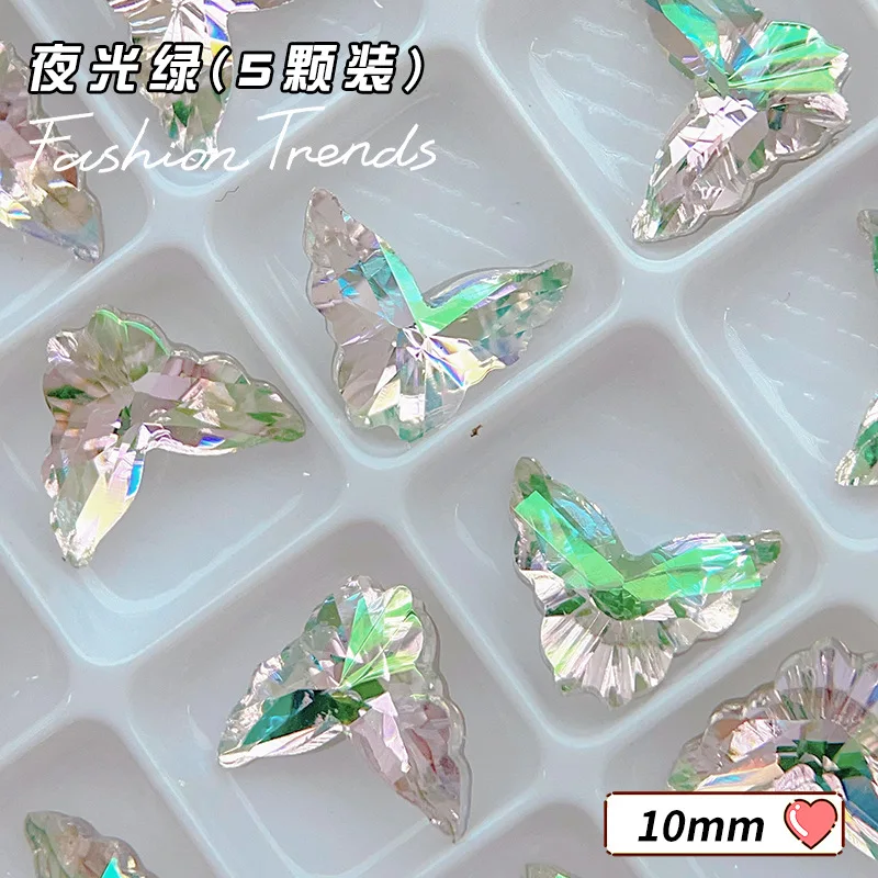K9 Kristallweiß mit grünem Licht, gemischte Diamanten, Edelsteine mit spitzem Boden, verwendet für Ohrringe, Halsketten, Nagelschmuck-Accessoire – Detail 11