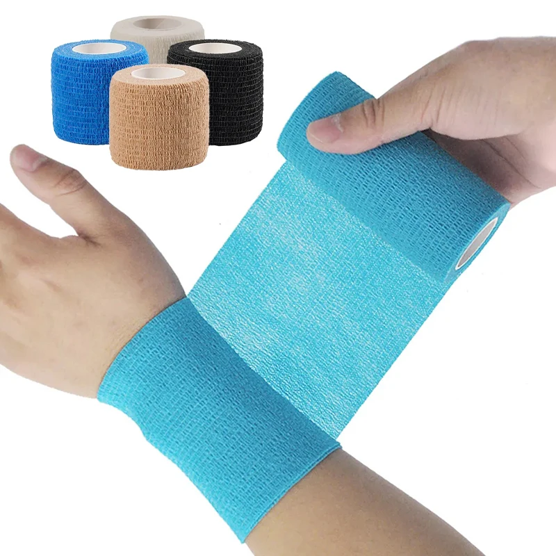 8 Colors Athletic Wrap Tape Self Adhesive Elastic Bandage Elastoplast Sports Protector Knee Finger Ankle Palm Shoulder athletic wrap tape
