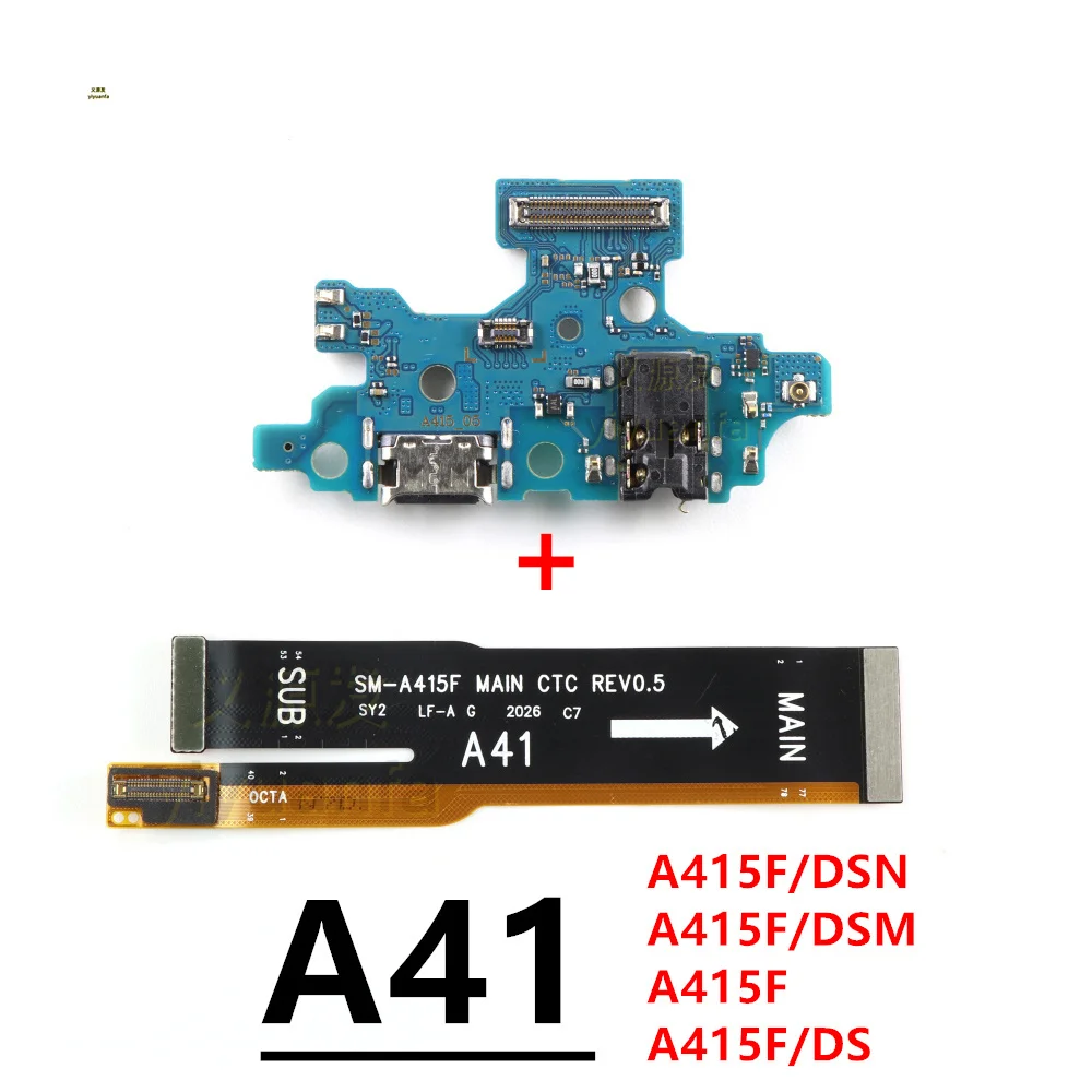 Для Samsung Galaxy A41 SM-A415F A415 USB Type-C Micro Зарядное устройство Док-станция с разъемом для микрофона материнская плата гибкий кабель