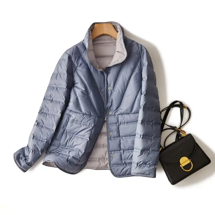 90% White Duck Down Women's Autumn and Winter New 2024 Down Jacket Korean Double-sided Collar Down Jacket Women Warm Jacket