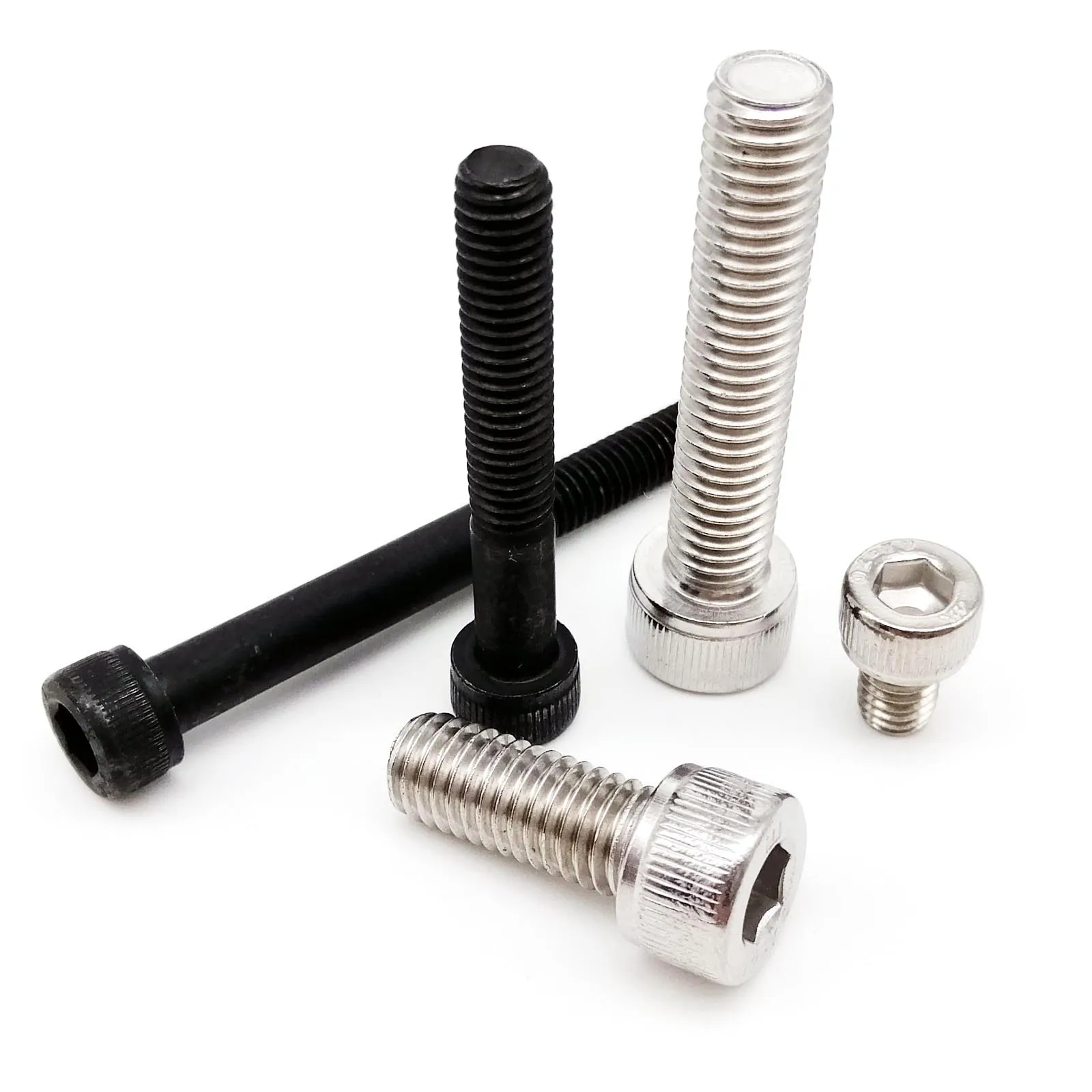 Stainless Steel Screw 10pcs M3 M4 M5 M6 M8 304 A2 grade 12.9 DIN912 Hexagon Hex Socket Head Cap Allen L=5-150mm