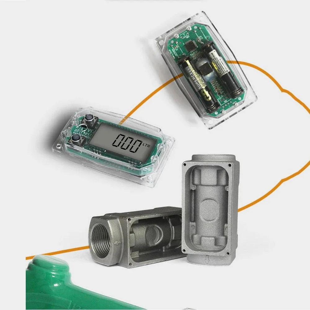 Digital Turbine Water Flow Meter Flowmeter Gauge PCB Electronic Flow Indicator S