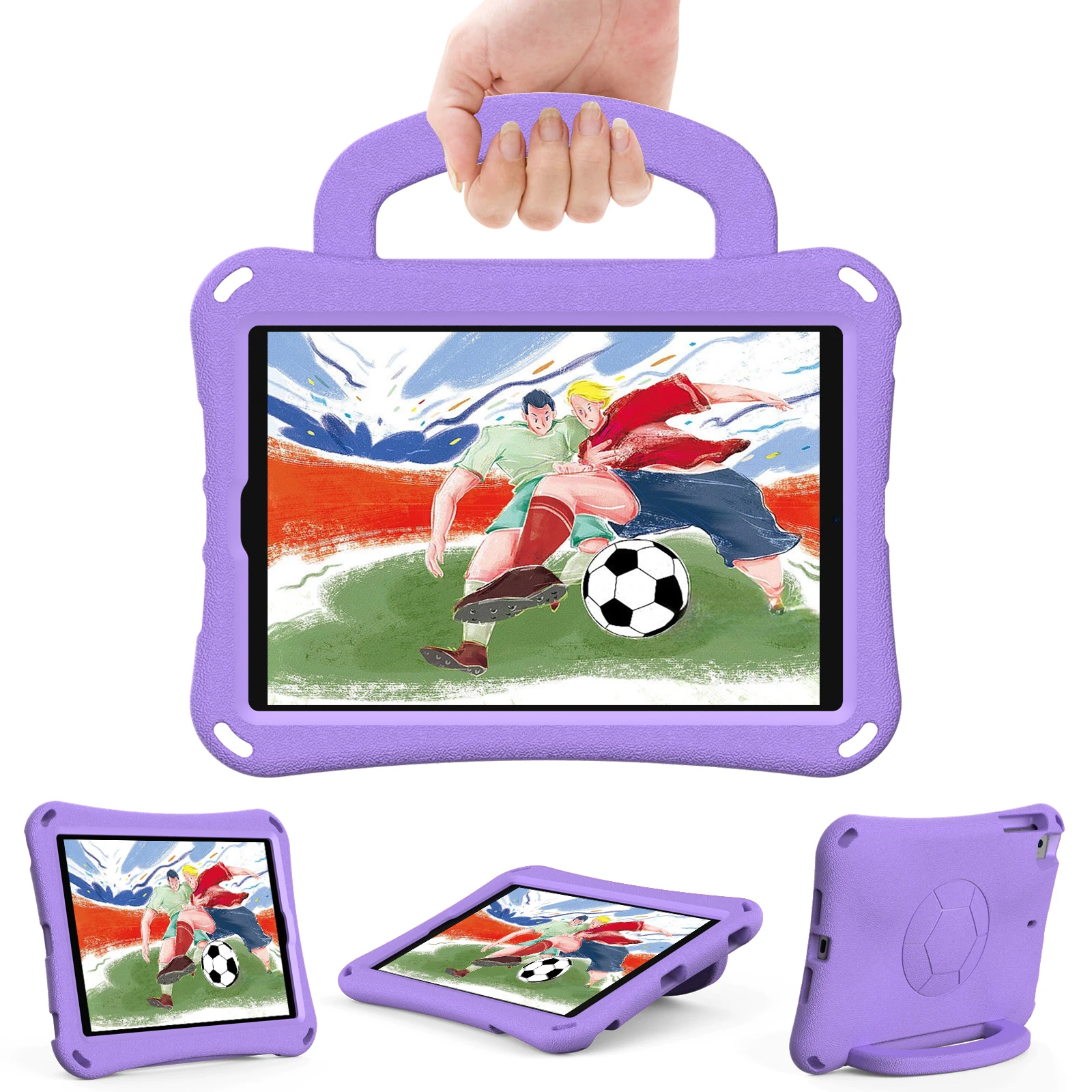 Shockproof Full-Body Tablet Case with Handle Stand