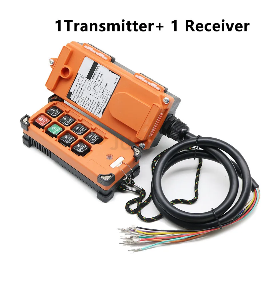 NEWTRY Wireless Crane Remote Control 8 Buttons 12V 2 Transmitters Industrial Channel Electric Lift Hoist Wireless Switch Receiver (2 Transmitters +