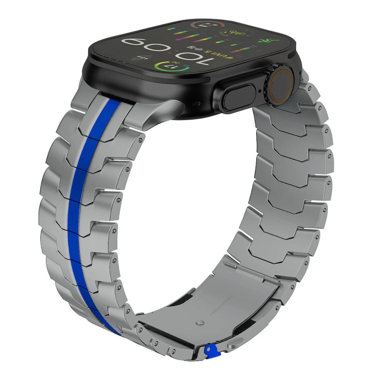 Premium Stainless Steel Watch Band - Elegant Metal Link Bracelet