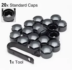 Premium Anti - Theft Decorative Gray Wheel Hub and Screw Cover Set (GRAY)