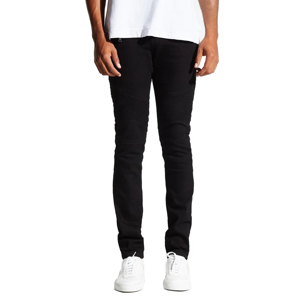 Men\'s Stretch Skinny Moto Biker Jeans Fashion Casual Denim 2022 Jeans