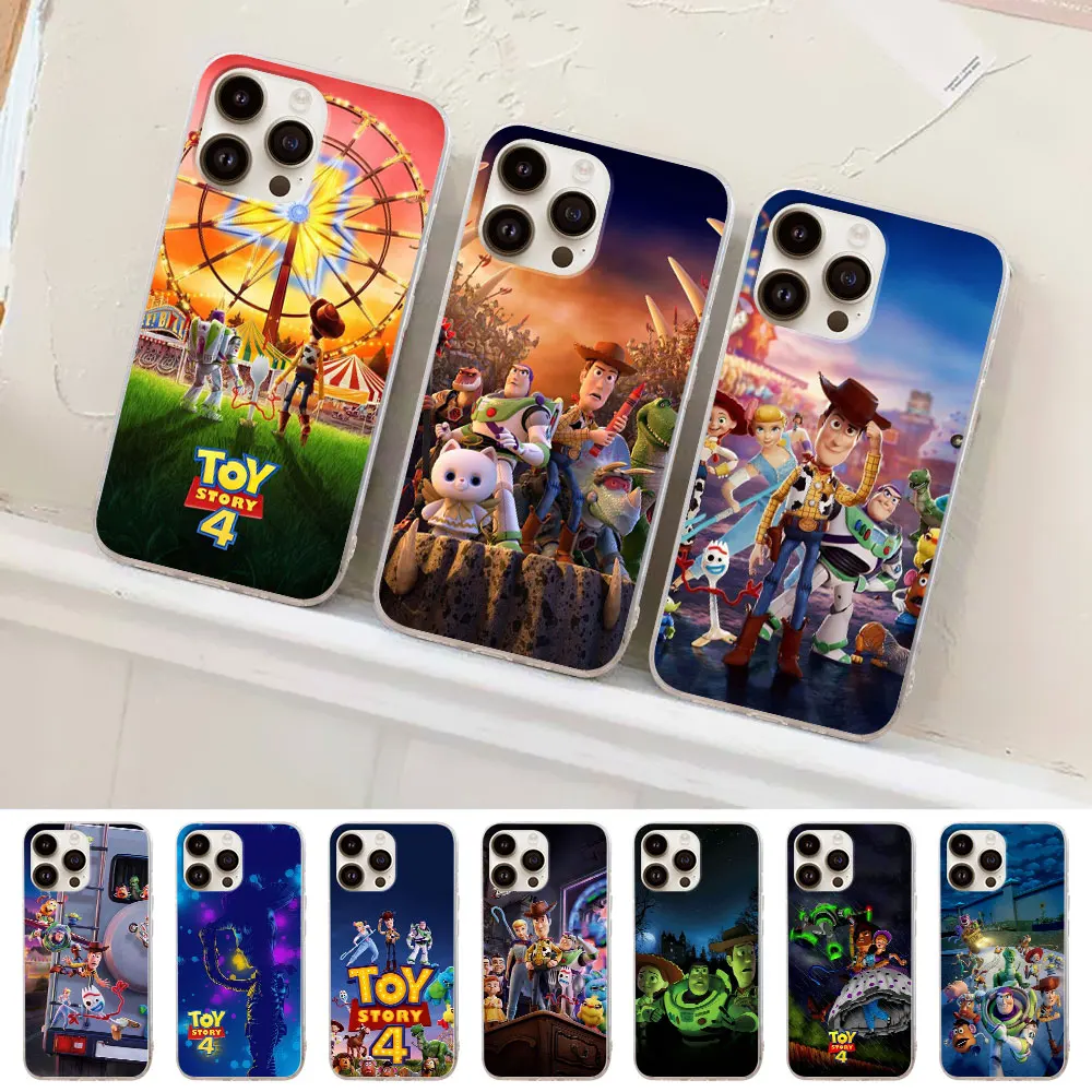Cute Cartoon Toy Story 4 Buzz Case Per Iphone 11 12 13 Mini 14 15 Pro Max 7 8 Plus X Xs Cover Trasparente In Tpu Per Telefono