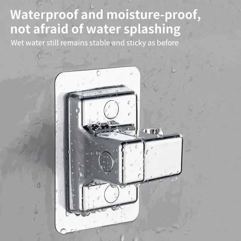 Shower Bracket Support de douche r&eacute;glable sans poin&ccedil;onnage support mural support rapide ABS