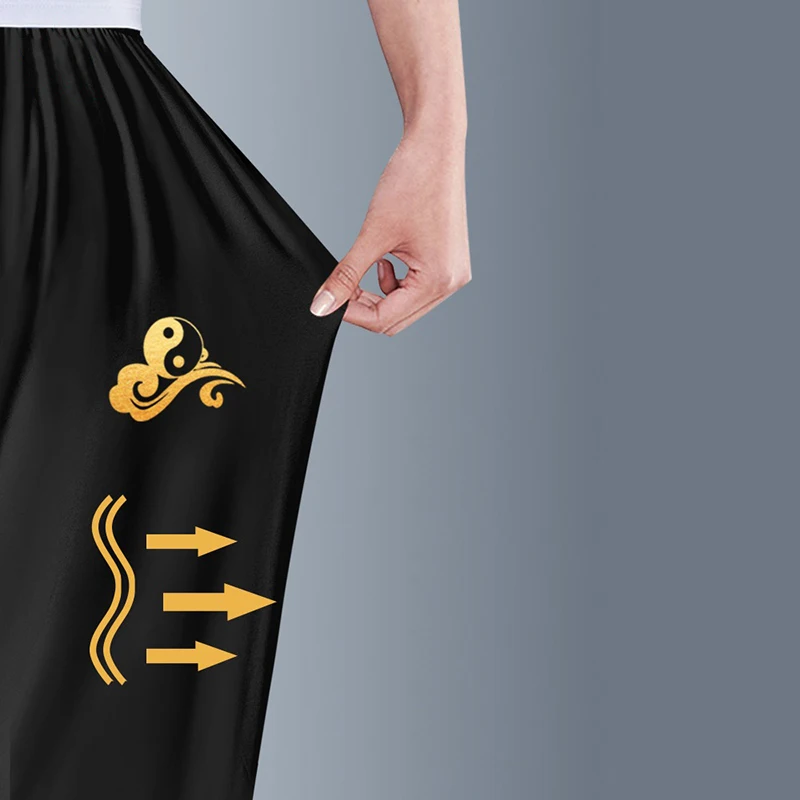 Tai Chi Pants Kung Fu Martial Art Pants Milk Shreds Yoga Pant Trousers Taiji Lounge Pant Quick Drying Lucky Cloud Pattern