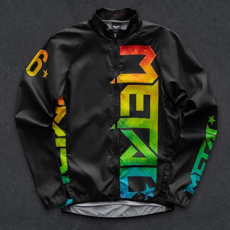 Spring/autumn Bike Windproof Waterproof Men Cycling Jersey Top Road Bike Apparel Non-thermal Bicycle Jacket Lightweight Twin Six