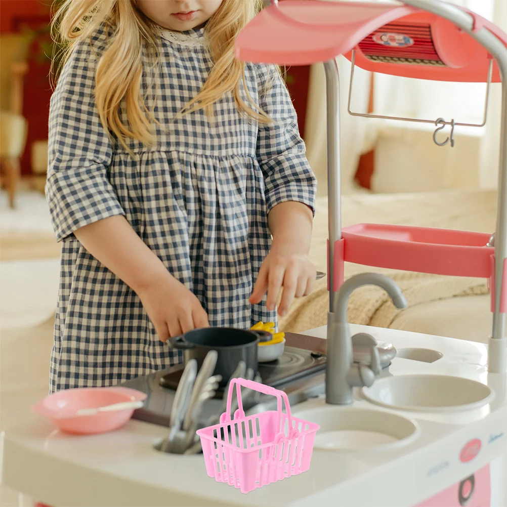 12 Pcs Mini Shopping Basket Small Candy Kids Baskets Children Toy Miniature Grocery Plastic Toys 3