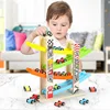 4/7 Track Wooden Ramp Racing Baby Toys Car Set Montessori Toys Educational Game Inertia Slide Coaster Racing Kids Gifts 1
