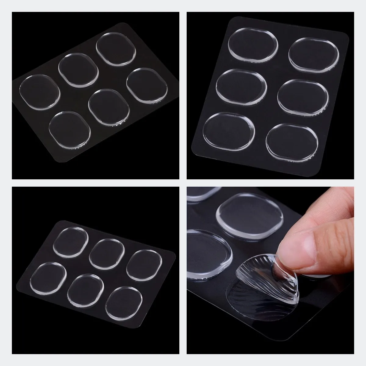 6 Pcs Drum mute pad silicon gel muffler percussion instrument silencer practice