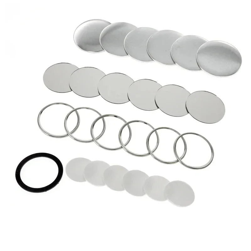 100PCS 58mm DIY Making Mini Tinplate Mirror Parts Portable Pocket Mini Round Mirror for Badge Button Maker DIY Accessories badge parts button making supplies