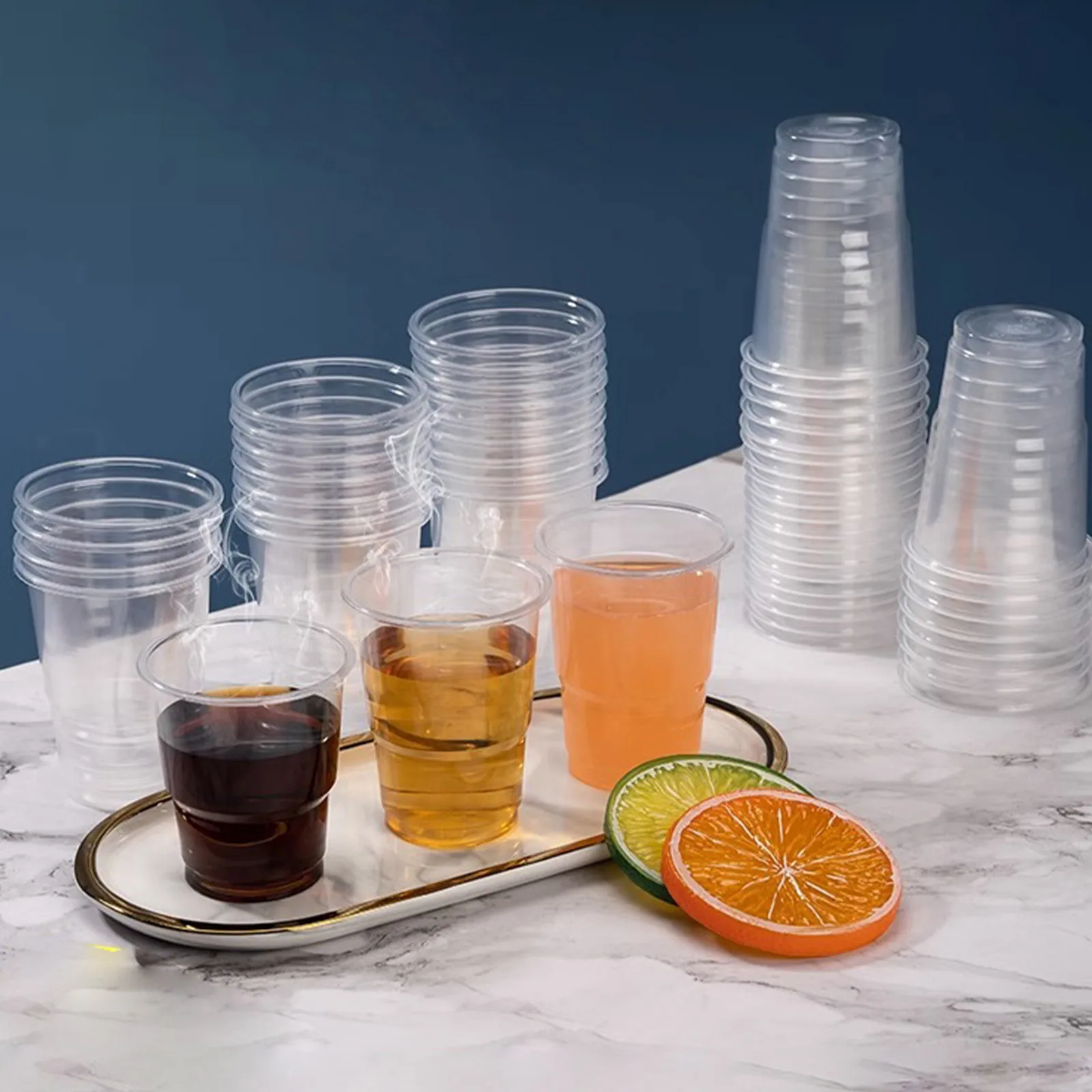 200 Pack 7Oz Clear Plastic Cups,7 Ounce Disposable Cups,Cold Party Drinking Cups For Any Occasion,Ice Tea,Juice, Coffee Glasses