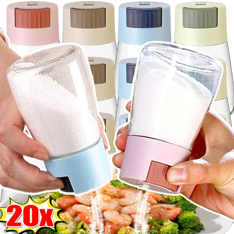 Kitchen Quantitative Salt Shaker Metering Seasoning Bottle Spice Pepper Sugar Dispenser Can Condiment Storage Jar Containers