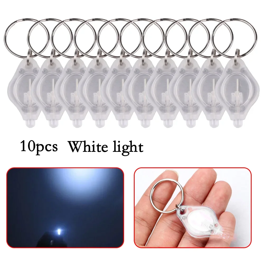 Micro Led Keychain Light Portable LED Flashlight for home Torch lamp Lights Key Ring Hiking Camping Outdoor Lanterna 10pcs/lot
