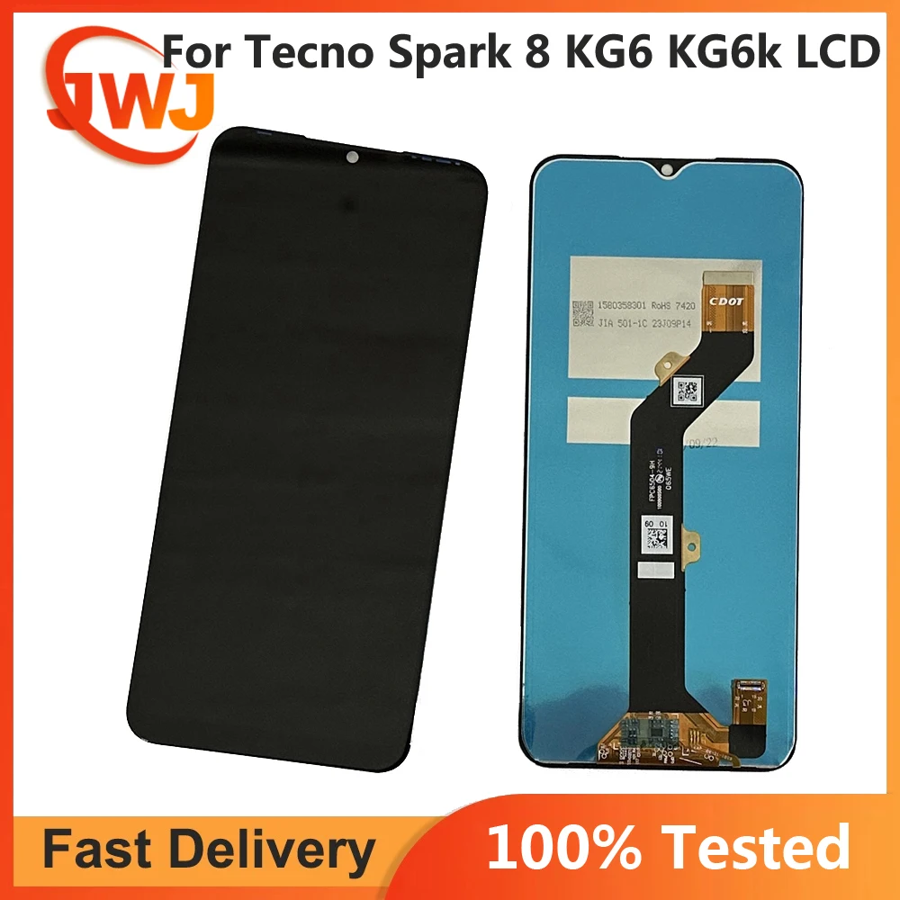 

For Tecno Spark 8 KG6 KG6k Spark8 LCD Display Touch Screen Digitizer Assembly Replacement For Tecno KG6 KG6K LCD