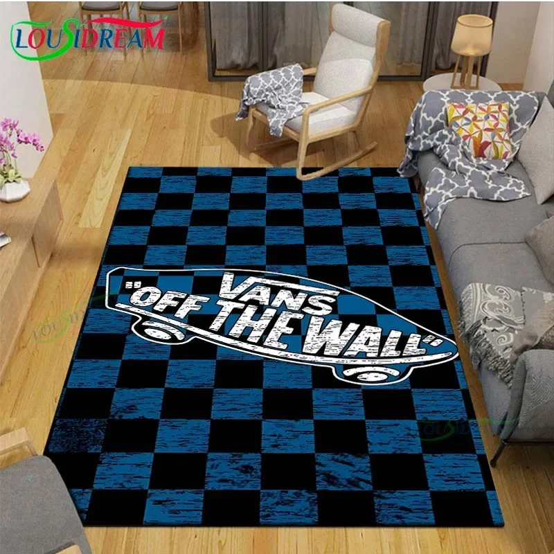 

Exquisite Sports V-VANS Logo Printed Carpets Living Room Anti-Skid Area Rug Kids Bedroom Mats Photography Props Gift