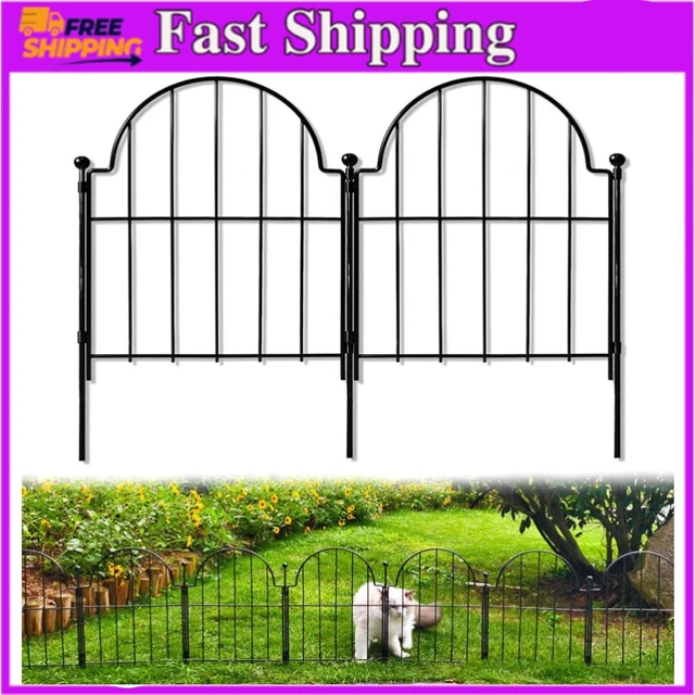 10 ft. L x 24 in. H Square Metal Garden Fence Rustproof Wire Fencing Border Decorative (10-Pack Total)