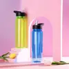 Outdoor Water Bottle with Straw Sports Bottles Leak Proof Eco-friendly Children School With Lid Hiking Camping Plastic BPA Free 5