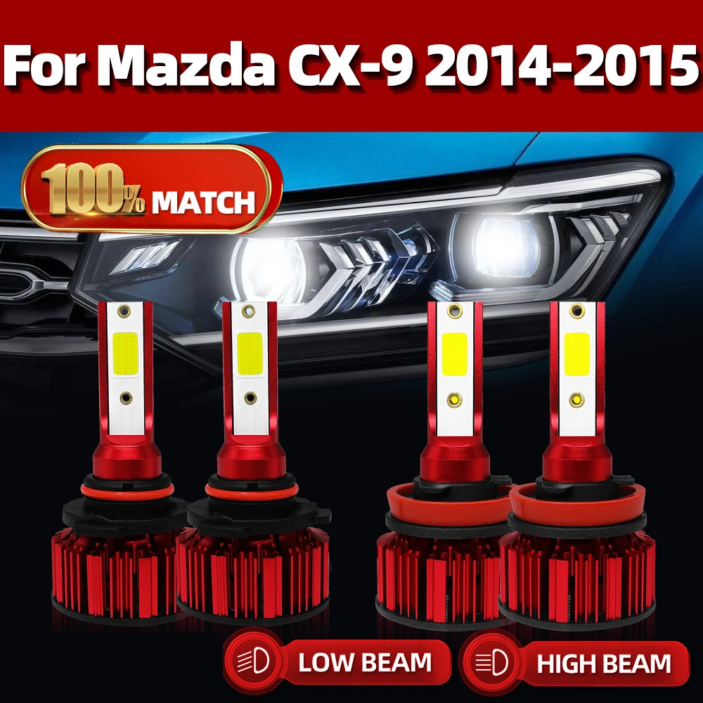 

H11 HB3 9005 Led Car Headlights 240W 40000LM Canbus Car Light Bulbs Turbo CSP Chip Auto Lamp 6000K For Mazda CX-9 2014 2015