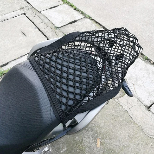 Sac Bagage Moto Filet Maille Elastique de Rangement Casque Support