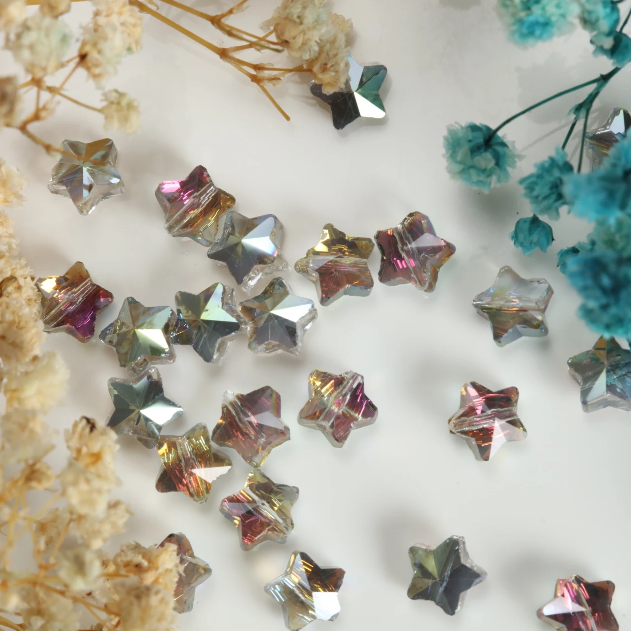 Sparkling Star Glass Beads