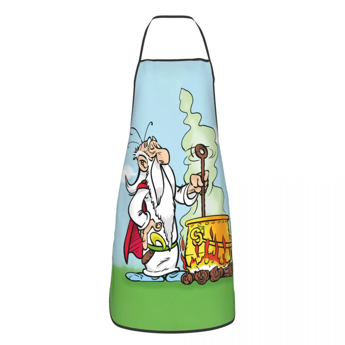 Bavaglino Personalizzato Getafix Cooking Magic Poision Grembiuli Uomo Donna Adult Chef Kitchen Cooking Comics Asterix Tablier Cuisine Painting