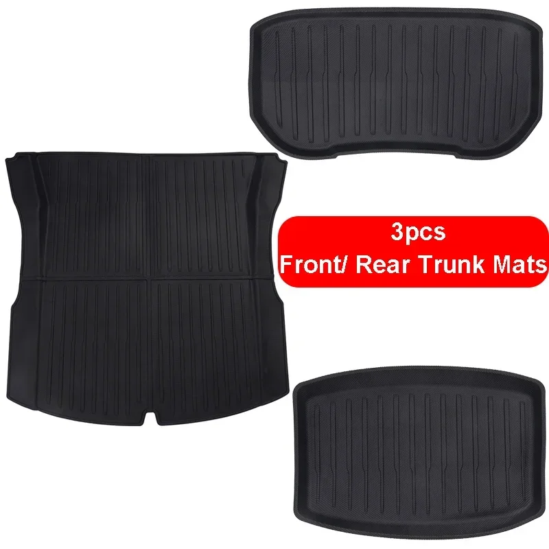 Floor & Trunk Mats For Tesla Model 3 2024 Full TPE 3D Anti-Slip All-Weather  Front Rear Luggage Mats Car Foot Pads Accessories - AliExpress
