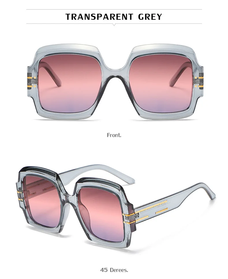 Vintage Oversized Sunglasses For Women Quality Black Gradient_voghion.com