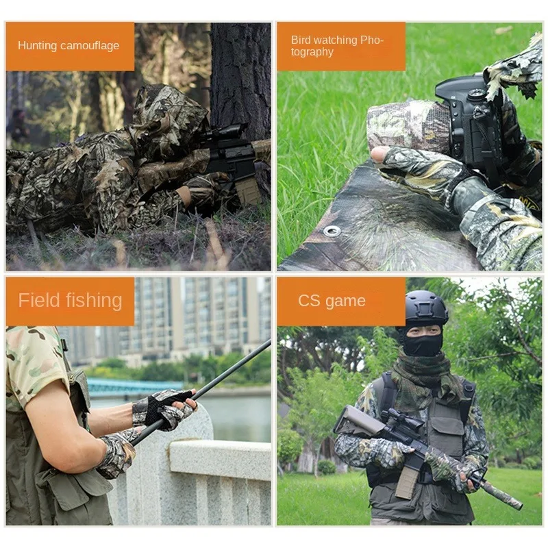 Hunting Gloves Tactical Equipment Accessory Shooting Tactical Gear Tree Camo Gloves For Men Women Hunting Accesorries Equipment