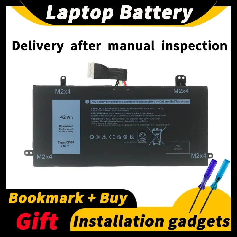 Per Dell Latitude 5285 5290 2-In-1 T17G Jopgr 1 Wnd8 7.6V 42Wh/5250Mah Batteria Tablet Pc