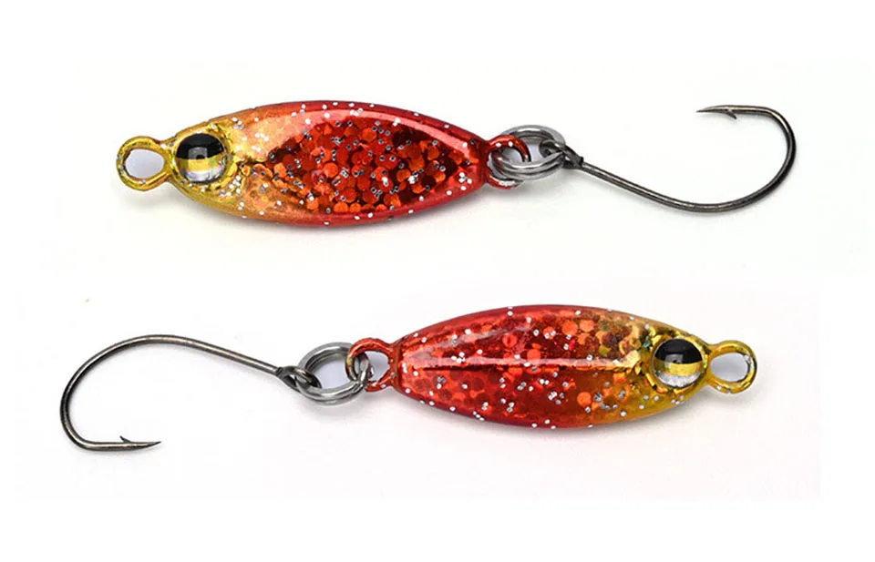 5 TEILE/LOS Micro Metall Jig Angeln Locken 3g/5g Jigging forelle Löffel Salzwasser Künstliche Köder Angelgerät – Detail 10