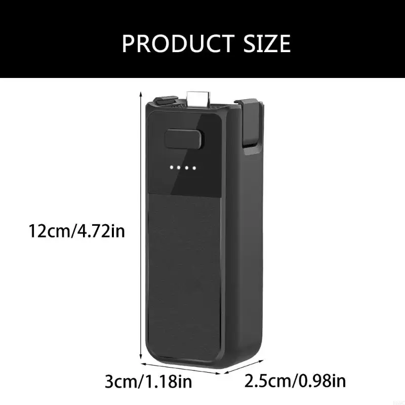 E65C Battery Handle for Pocket 3, with 2800mAh Battery Fast Charging, Grip Supports External Tripod
