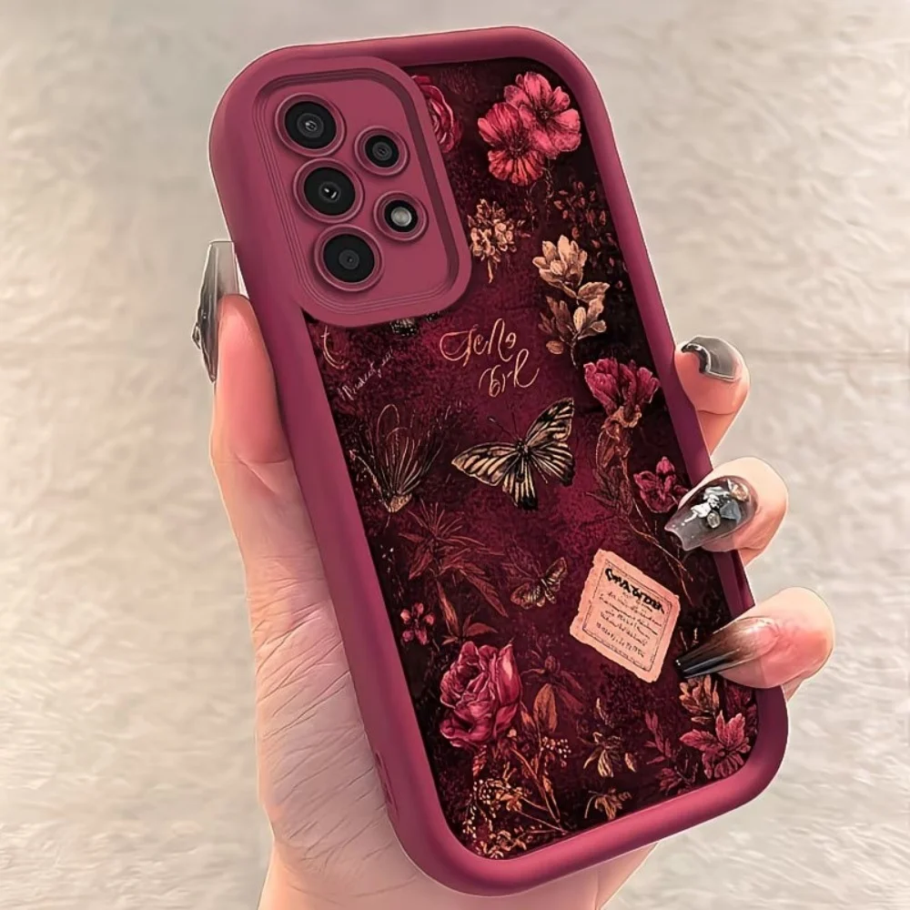 Elegant Butterfly & Floral Anti-Fall Phone Case - Fashionable Protective Cover